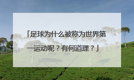 足球为什么被称为世界第一运动呢？有何道理？