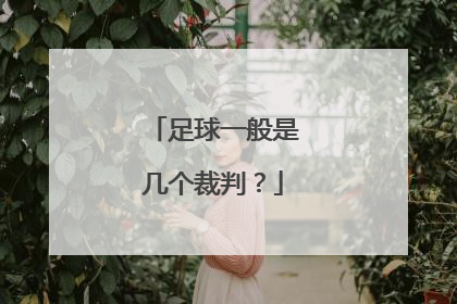 足球一般是几个裁判？