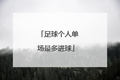 「足球个人单场最多进球」一场足球个人进球最多