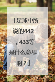 足球中所说的442，433等是什么意思啊？