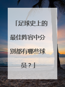 足球史上的最佳阵容中分别都有哪些球员？