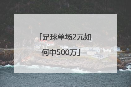 足球单场2元如何中500万