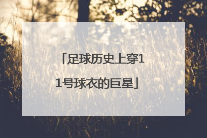 足球历史上穿11号球衣的巨星