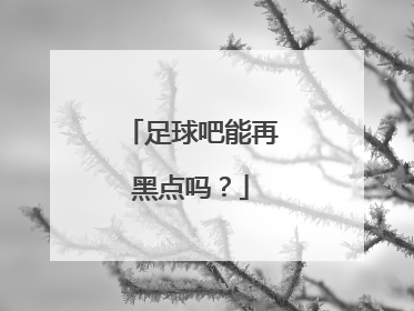 足球吧能再黑点吗？