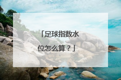 足球指数水位怎么算？