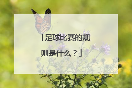 足球比赛的规则是什么？