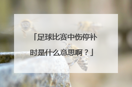 足球比赛中伤停补时是什么意思啊？