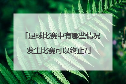 足球比赛中有哪些情况发生比赛可以终止?