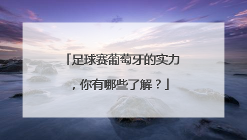 足球赛葡萄牙的实力，你有哪些了解？