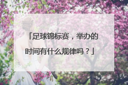 足球锦标赛，举办的时间有什么规律吗？