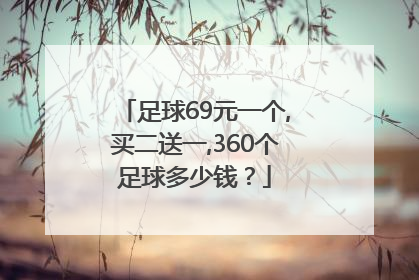 足球69元一个,买二送一,360个足球多少钱？