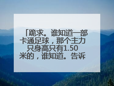 跪求。谁知道一部卡通足球，那个主力只身高只有1.50米的，谁知道。告诉我，跪求