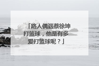 路人偶遇蔡徐坤打篮球，他是有多爱打篮球呢？