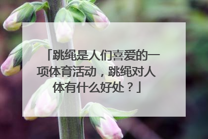 跳绳是人们喜爱的一项体育活动，跳绳对人体有什么好处？