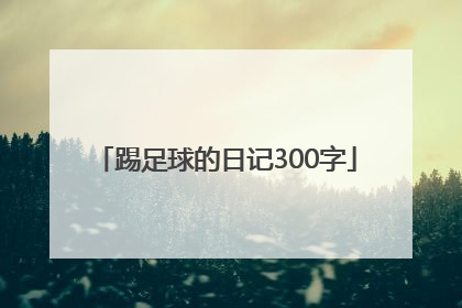 踢足球的日记300字