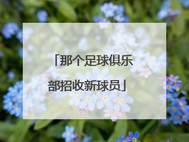 那个足球俱乐部招收新球员