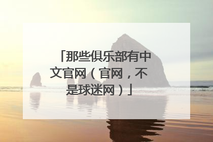 那些俱乐部有中文官网（官网，不是球迷网）