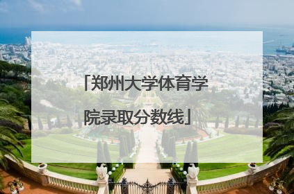 郑州大学体育学院录取分数线