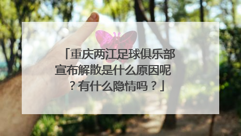 重庆两江足球俱乐部宣布解散是什么原因呢？有什么隐情吗？