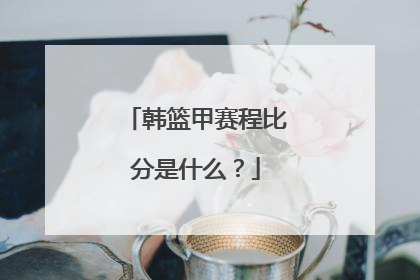 韩篮甲赛程比分是什么？