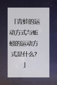 青蛙的运动方式与蚯蚓的运动方式是什么?