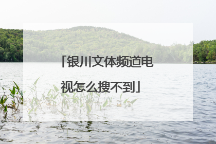 银川文体频道电视怎么搜不到