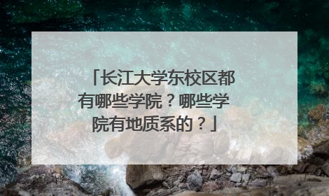 长江大学东校区都有哪些学院？哪些学院有地质系的？