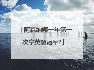 阿森纳哪一年第一次拿英超冠军?