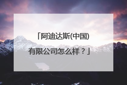 阿迪达斯(中国)有限公司怎么样？