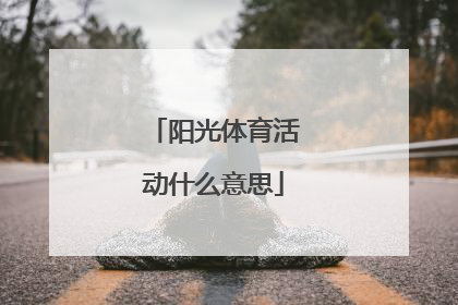 阳光体育活动什么意思