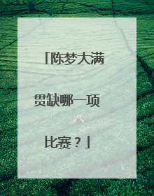 陈梦大满贯缺哪一项比赛？