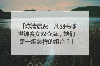 陈清晨贾一凡羽毛球世锦赛女双夺冠，她们是一组怎样的组合？