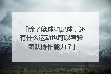 除了篮球和足球，还有什么运动也可以考验团队协作能力？