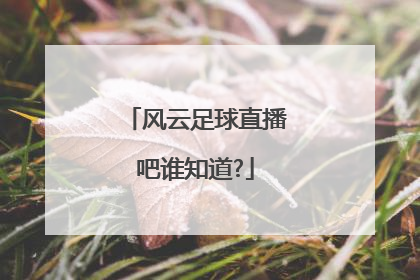 风云足球直播吧谁知道?