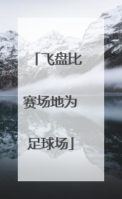 「飞盘比赛场地为足球场」飞盘运动的场地是足球场吗