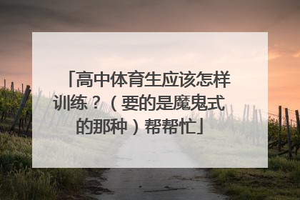 高中体育生应该怎样训练？（要的是魔鬼式的那种）帮帮忙