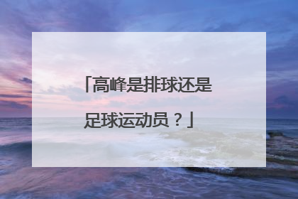 高峰是排球还是足球运动员？