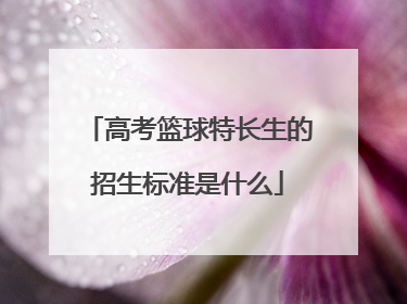 「高考篮球特长生的招生标准是什么」北京篮球特长生的招生标准是什么