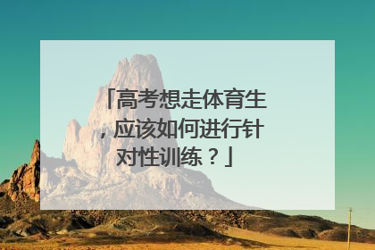 高考想走体育生，应该如何进行针对性训练？