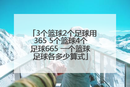 3个篮球2个足球用365 5个篮球4个足球665 一个篮球足球各多少算式