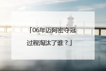 06年迈阿密夺冠过程淘汰了谁？