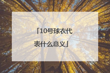 10号球衣代表什么意义