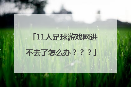 11人足球游戏网进不去了怎么办？？？