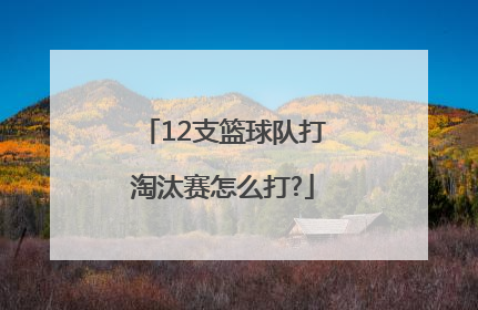 12支篮球队打淘汰赛怎么打?