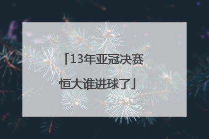 13年亚冠决赛恒大谁进球了