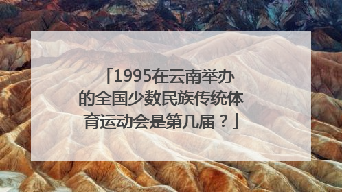 1995在云南举办的全国少数民族传统体育运动会是第几届？