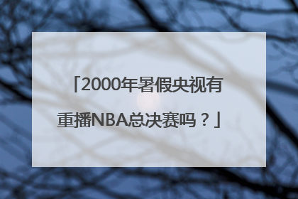 2000年暑假央视有重播NBA总决赛吗？