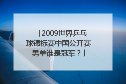 2009世界乒乓球锦标赛中国公开赛男单谁是冠军？