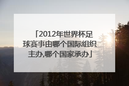 2012年世界杯足球赛事由哪个国际组织主办,哪个国家承办