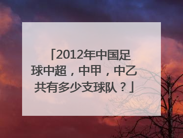 2012年中国足球中超，中甲，中乙共有多少支球队？